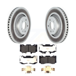Front Coated Disc Brake Rotors And Semi-Metallic Pads Kit For Ford Mustang KGF-102428