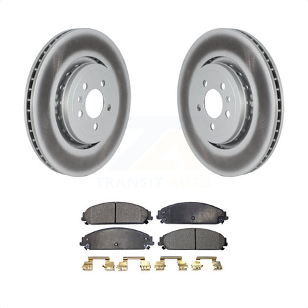 Front Coated Disc Brake Rotors And Semi-Metallic Pads Kit For Dodge Charger With 355mm Diameter Rotor KGF-102444 by Transit Auto