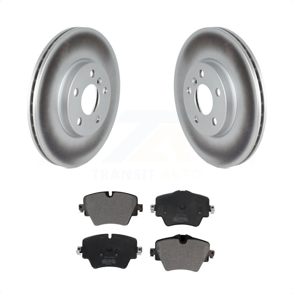 Front Coated Disc Brake Rotors And Semi-Metallic Pads Kit For Mini Cooper Countryman Clubman KGF-102445 by Transit Auto