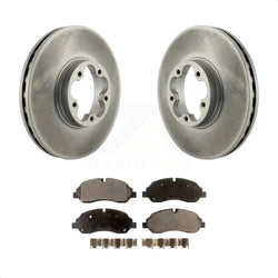 Front Coated Disc Brake Rotors And Semi-Metallic Pads Kit For Ford Transit-350 HD KGF-102446