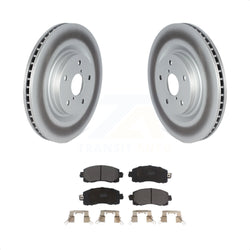 Front Coated Disc Brake Rotors And Semi-Metallic Pads Kit For 2019-2021 Subaru Forester With 316mm Diameter Rotor KGF-102447