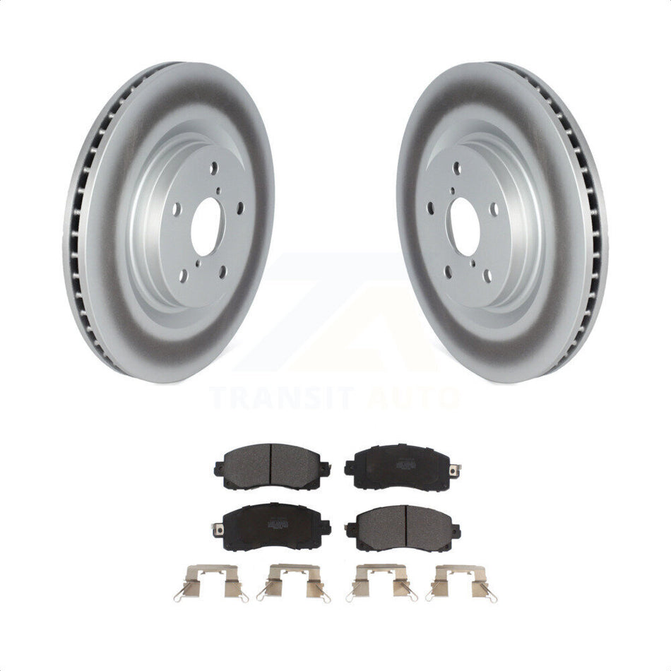 Front Coated Disc Brake Rotors And Semi-Metallic Pads Kit For 2019-2021 Subaru Forester With 316mm Diameter Rotor KGF-102447 by Transit Auto