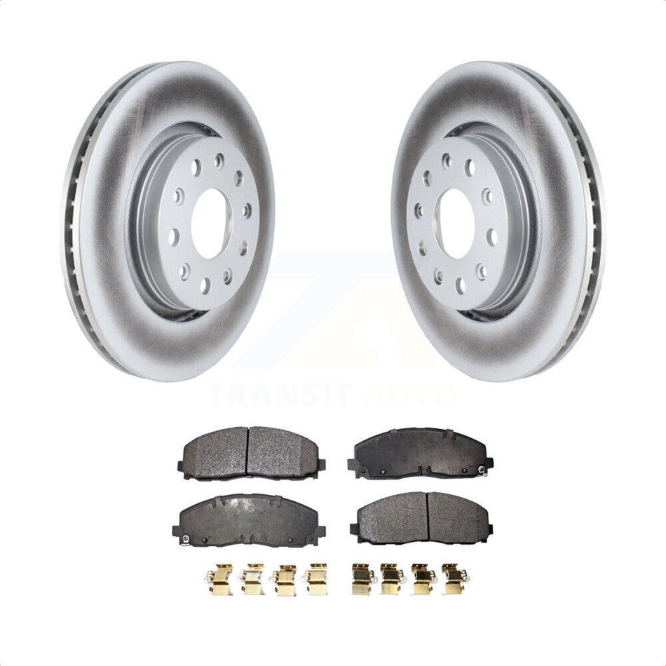 Front Coated Disc Brake Rotors And Semi-Metallic Pads Kit For Jeep Wrangler Gladiator KGF-102449 by Transit Auto