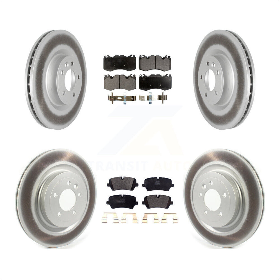 Front Rear Coated Disc Brake Rotors And Semi-Metallic Pads Kit For Land Rover Range Sport With 363mm Diameter Rotor KGF-102479 by Transit Auto