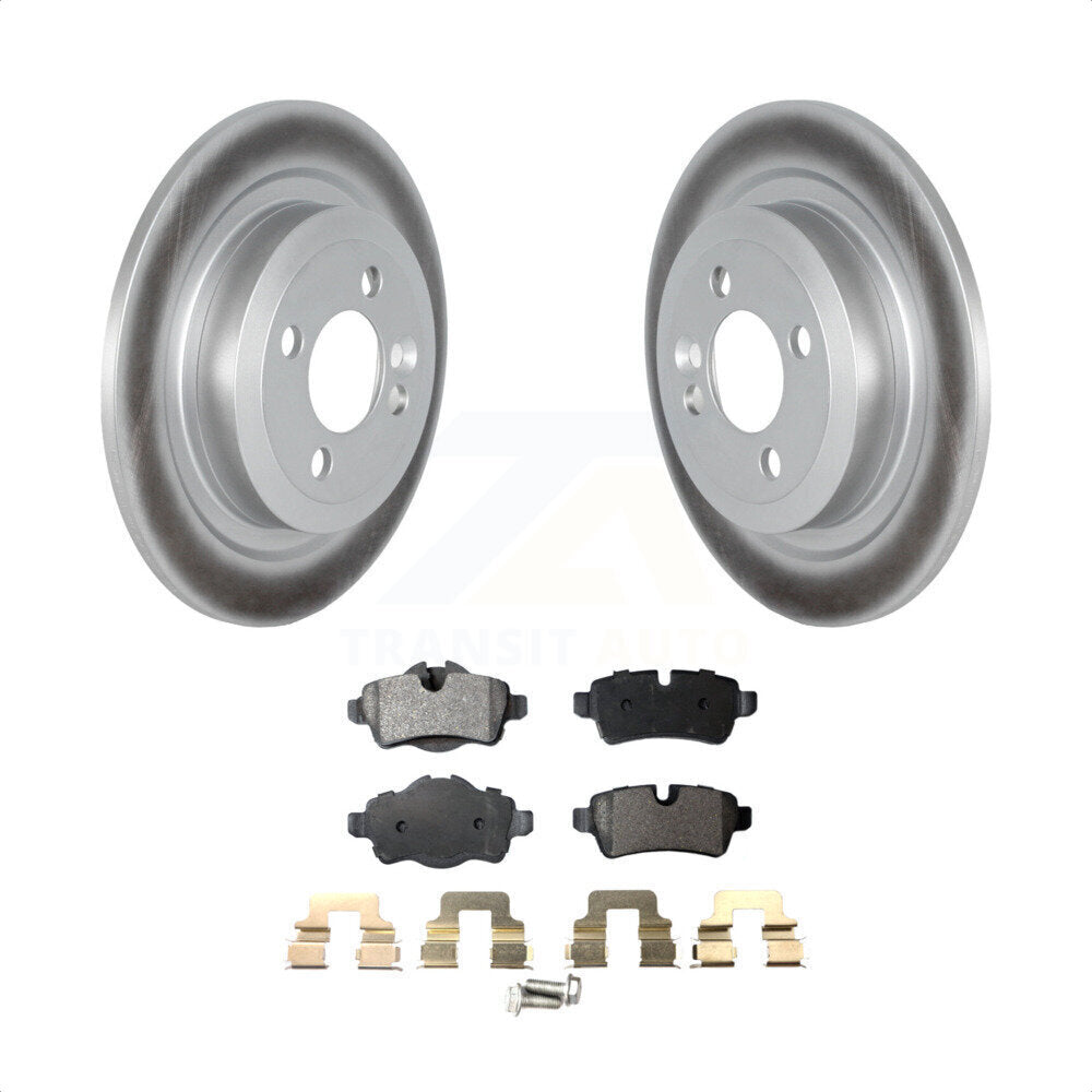 Rear Coated Disc Brake Rotors And Semi-Metallic Pads Kit For Mini Cooper KGF-102524 by Transit Auto