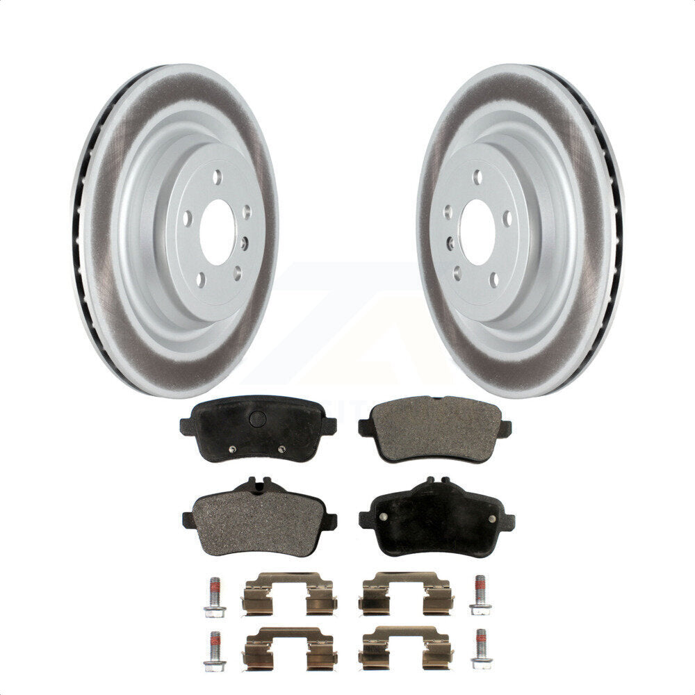 Rear Coated Disc Brake Rotors And Semi-Metallic Pads Kit For Mercedes-Benz GLS450 GL450 GLS550 GL350 GL550 ML400 ML250 ML63 AMG GLS350d KGF-102536 by Transit Auto