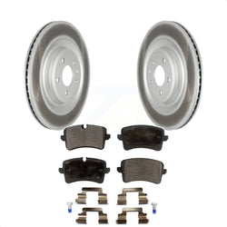 Rear Coated Disc Brake Rotors And Semi-Metallic Pads Kit For Audi A8 Quattro S6 S7 S8 KGF-102544