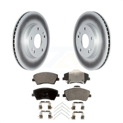 Front Coated Disc Brake Rotors And Semi-Metallic Pads Kit For Kia Niro Hyundai Ioniq KGF-102562