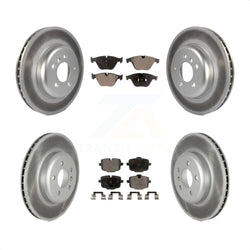 Front Rear Coated Disc Brake Rotors And Semi-Metallic Pads Kit For BMW 535i 640i Gran Coupe xDrive KGF-102600