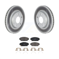 Front Coated Disc Brake Rotors And Semi-Metallic Pads Kit For Mazda 3 KGF-102621