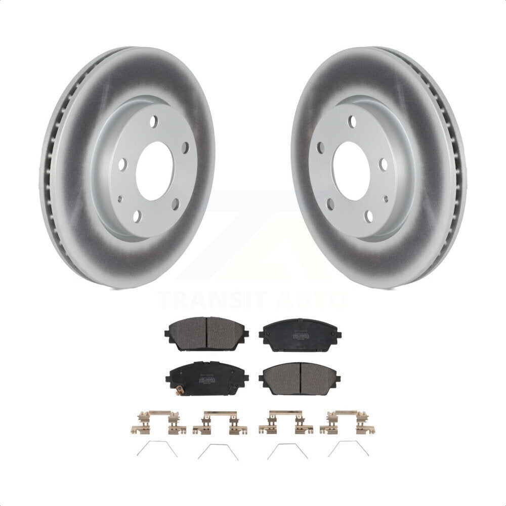 Front Coated Disc Brake Rotors And Semi-Metallic Pads Kit For Mazda 3 KGF-102621 by Transit Auto