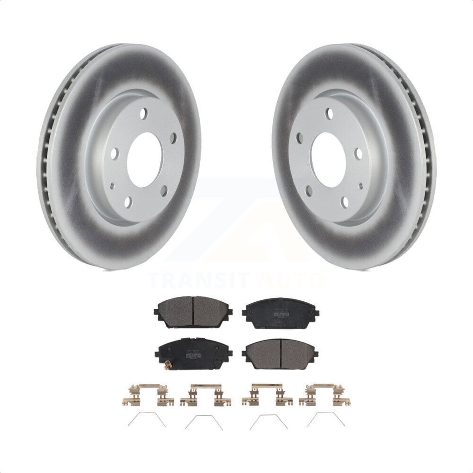 Front Coated Disc Brake Rotors And Semi-Metallic Pads Kit For Mazda 3 KGF-102621 by Transit Auto