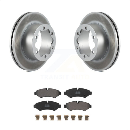 Rear Coated Disc Brake Rotors And Semi-Metallic Pads Kit For Mercedes-Benz Sprinter 3500 Freightliner 2500 3500XD KGF-102653 by Transit Auto