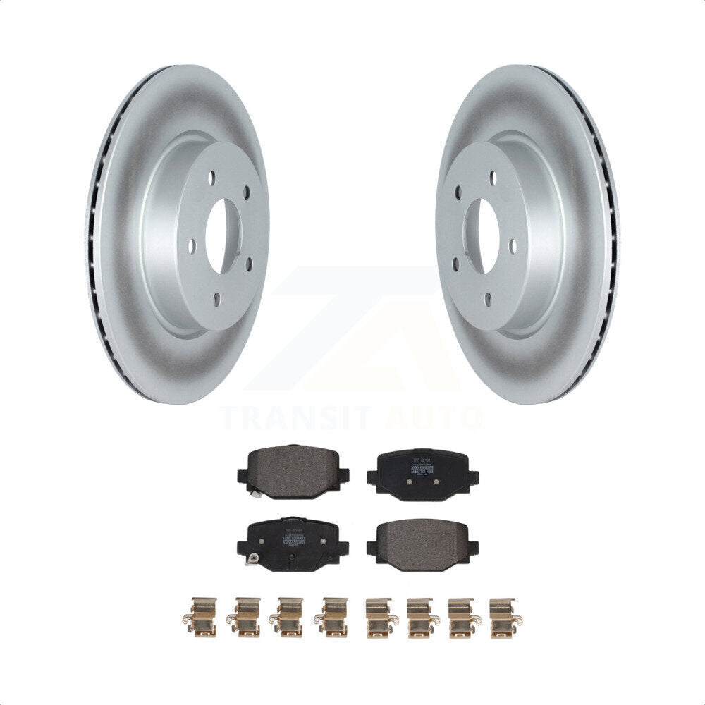 Rear Coated Disc Brake Rotors And Semi-Metallic Pads Kit For INFINITI QX50 QX55 KGF-102683 by Transit Auto