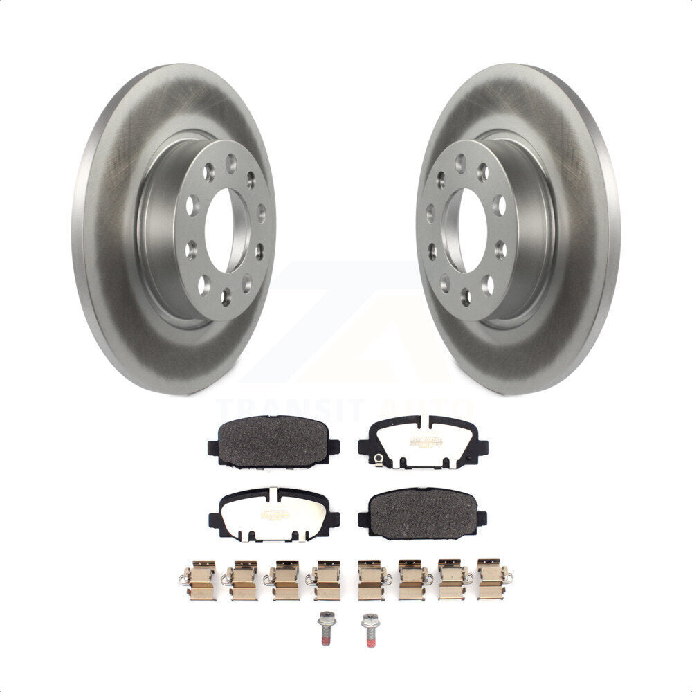 Rear Coated Disc Brake Rotors And Semi-Metallic Pads Kit For Jeep Compass KGF-102713 by Transit Auto