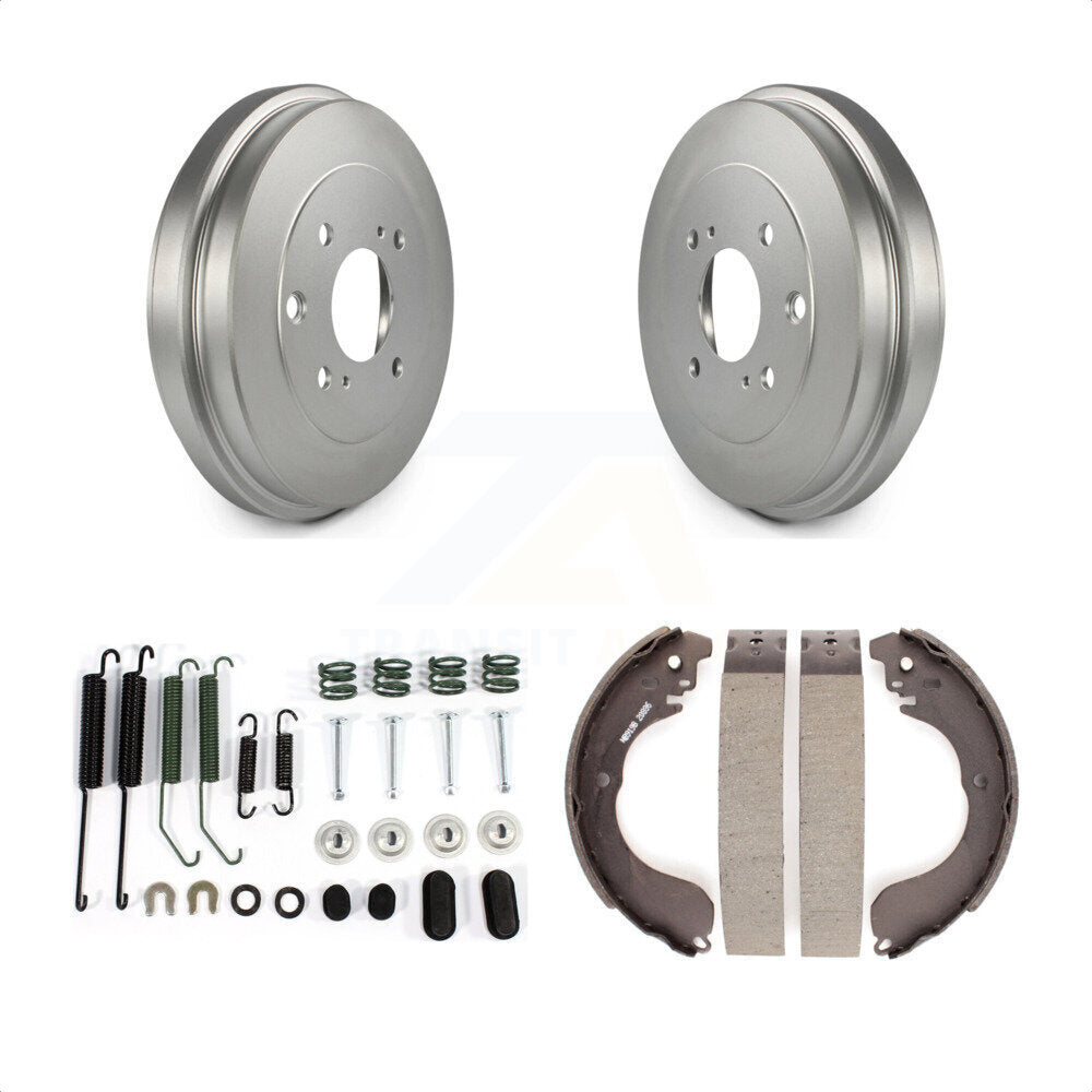 Rear Coated Brake Drum Shoes Spring Kit For Nissan Sentra Versa Cube KGN-100084 by Transit Auto