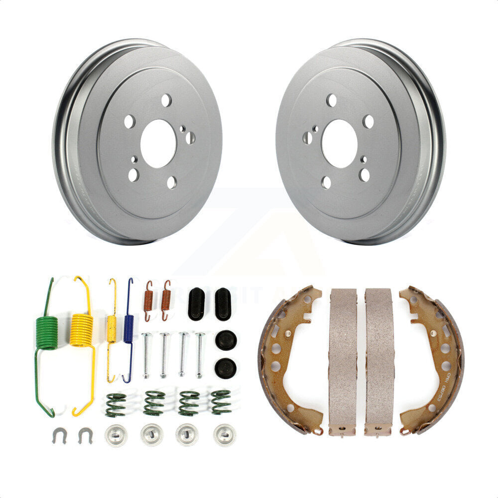 Rear Coated Brake Drum Shoes Spring Kit For 2008 Toyota Prius KGN-100138 by Transit Auto