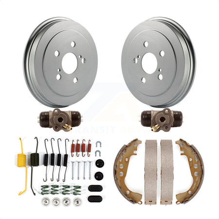 Rear Coated Brake Drum Shoes Spring And Cylinders Kit (6Pc) For 2004-2007 Toyota Prius KGN-100163 by Transit Auto