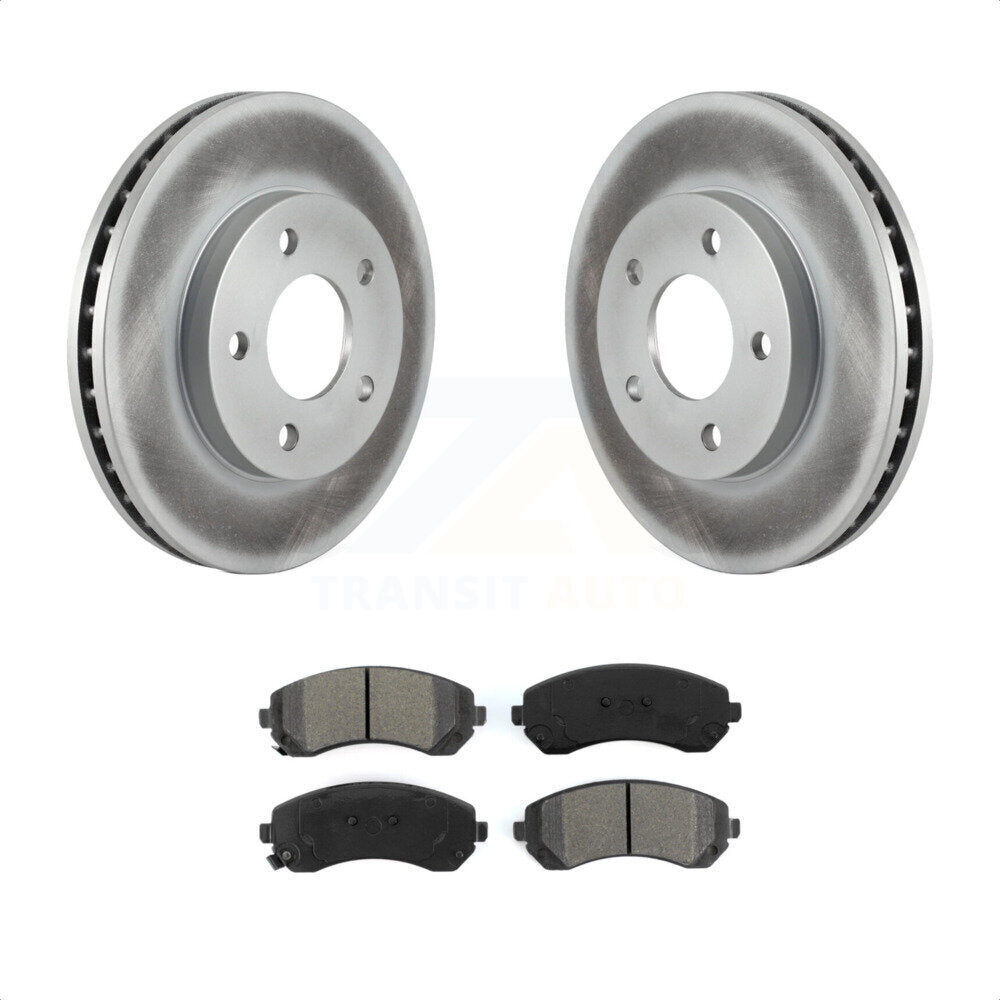 Front Coated Disc Brake Rotors And Semi-Metallic Pads Kit For Buick Rendezvous Pontiac Aztek KGS-100016 by Transit Auto