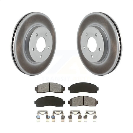 Front Coated Disc Brake Rotors And Semi-Metallic Pads Kit For Saturn Vue Chevrolet Equinox Pontiac Torrent KGS-100022 by Transit Auto