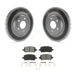 Front Coated Disc Brake Rotors And Semi-Metallic Pads Kit For 2010 Pontiac G5 With Rear Brakes KGS-100027