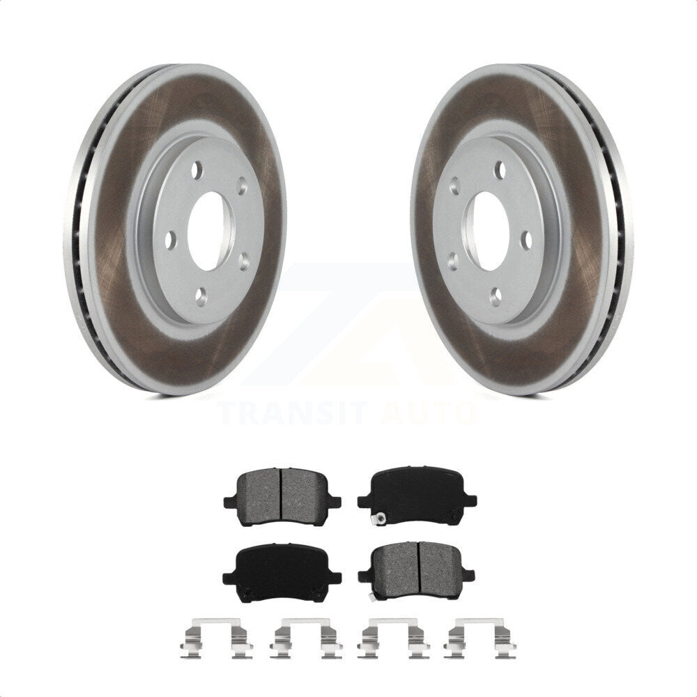 Front Coated Disc Brake Rotors And Semi-Metallic Pads Kit For Chevrolet Malibu KGS-100032 by Transit Auto