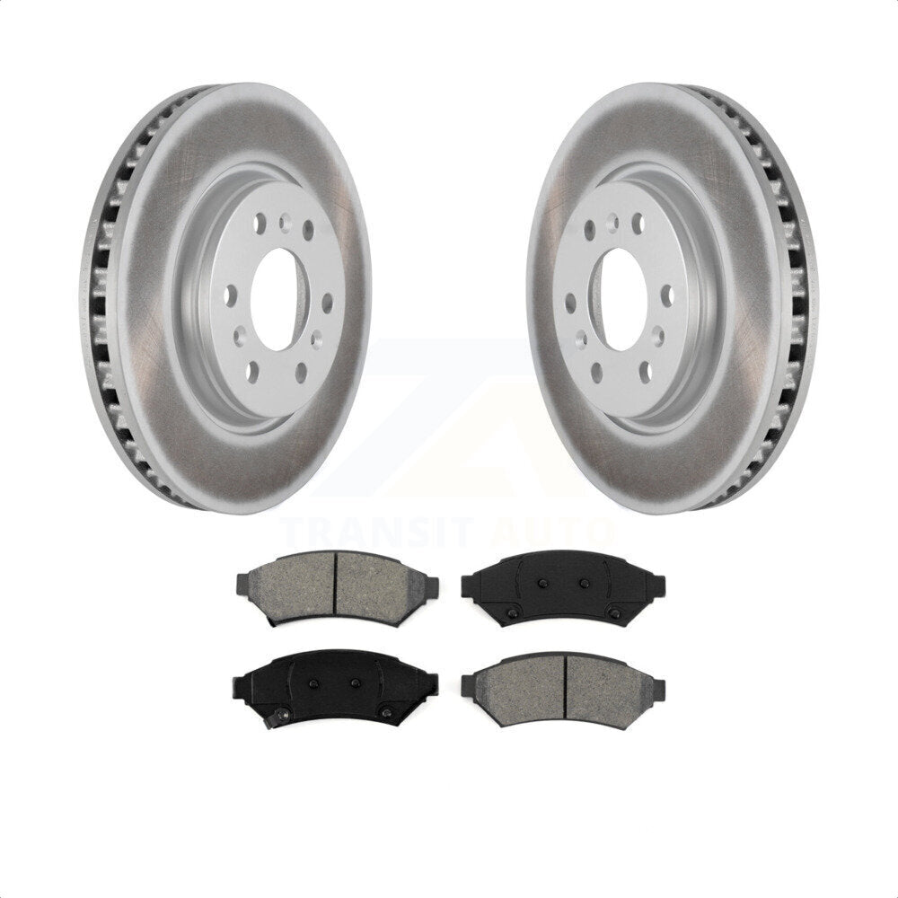 Front Coated Disc Brake Rotors And Semi-Metallic Pads Kit For Chevrolet Uplander Buick Terraza Pontiac Montana Saturn Relay KGS-100041 by Transit Auto