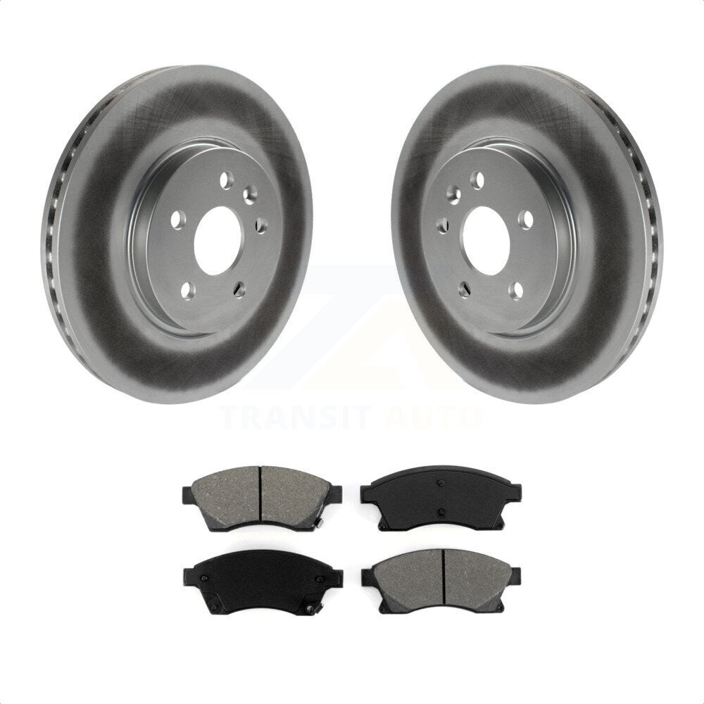 Front Coated Disc Brake Rotors And Semi-Metallic Pads Kit For Chevrolet Buick Encore Trax Sonic KGS-100061 by Transit Auto