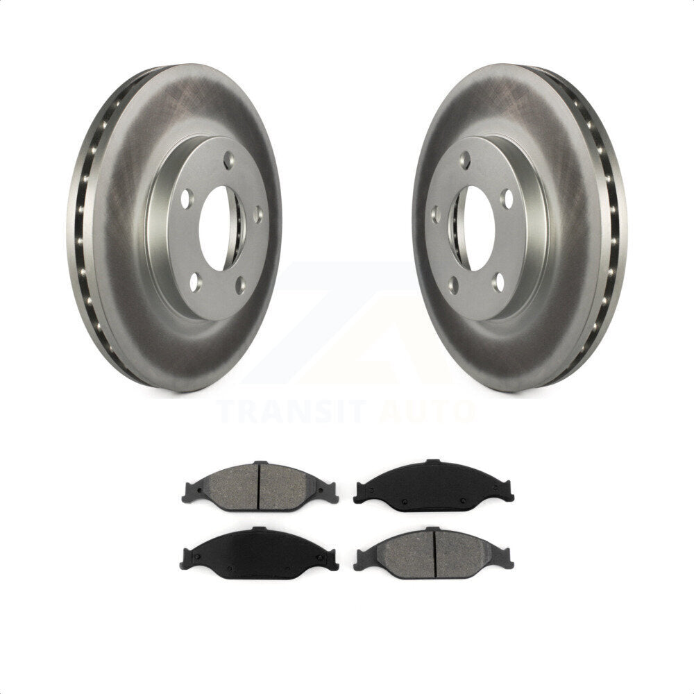 Front Coated Disc Brake Rotors And Semi-Metallic Pads Kit For Ford Mustang KGS-100069 by Transit Auto