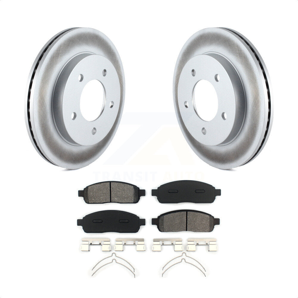 Front Coated Disc Brake Rotors And Semi-Metallic Pads Kit For 2004 Ford F-150 4WD With 5 Lug Wheels KGS-100072 by Transit Auto