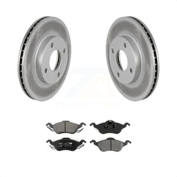 Front Coated Disc Brake Rotors And Semi-Metallic Pads Kit For Ford Focus KGS-100078