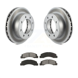 Front Coated Disc Brake Rotors And Semi-Metallic Pads Kit For Ford F-250 Super Duty F-350 Excursion KGS-100080
