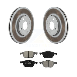Front Coated Disc Brake Rotors And Semi-Metallic Pads Kit For 2005-2007 Ford Focus KGS-100099
