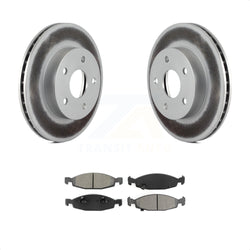 Front Coated Disc Brake Rotors And Semi-Metallic Pads Kit For 1999-2002 Jeep Grand Cherokee With Teves & ATE Caliper KGS-100132