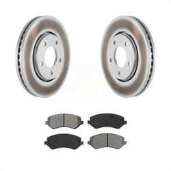 Front Coated Disc Brake Rotors And Semi-Metallic Pads Kit For Dodge Chrysler Town & Country Grand Caravan Voyager KGS-100141
