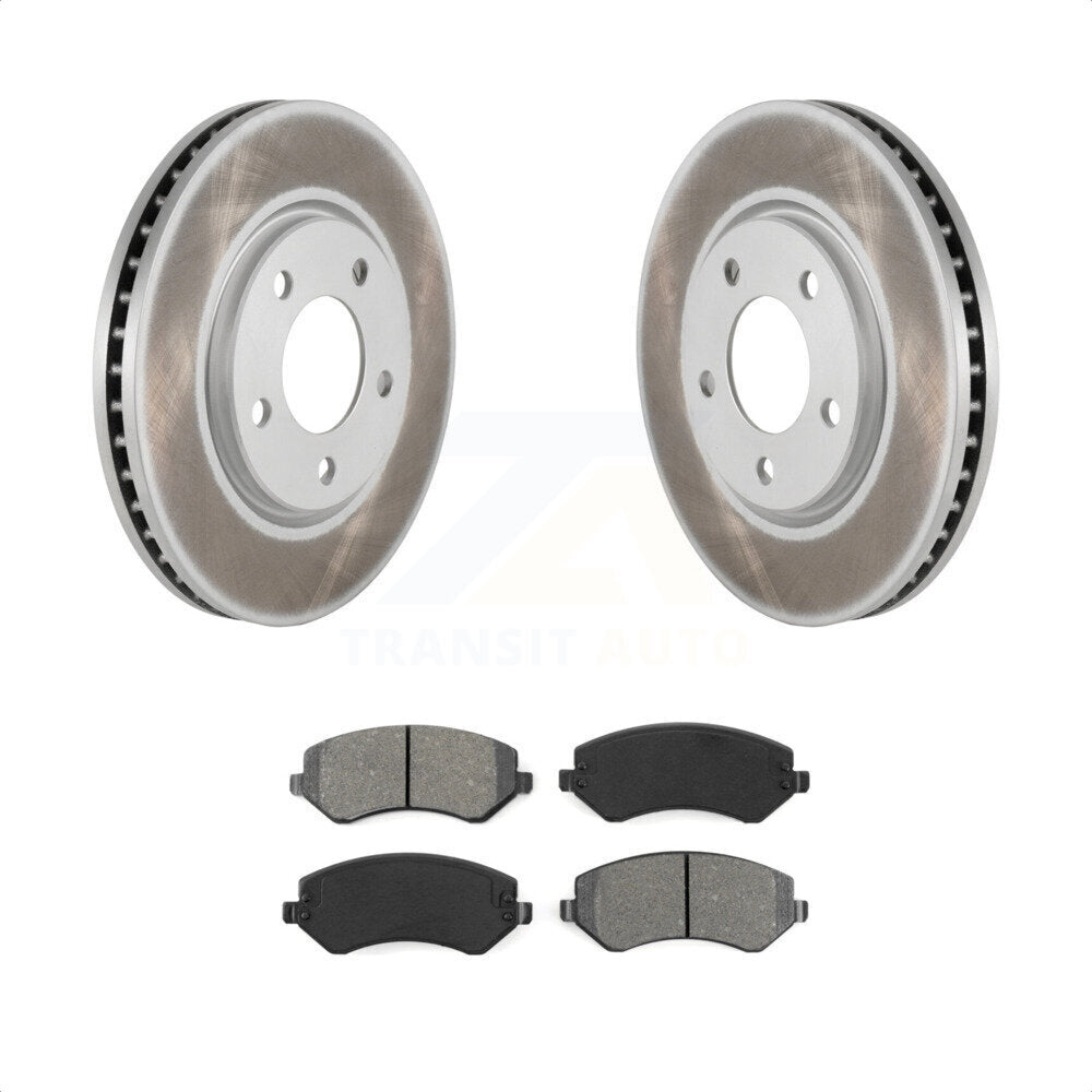 Front Coated Disc Brake Rotors And Semi-Metallic Pads Kit For Dodge Grand Caravan Chrysler Voyager KGS-100143 by Transit Auto