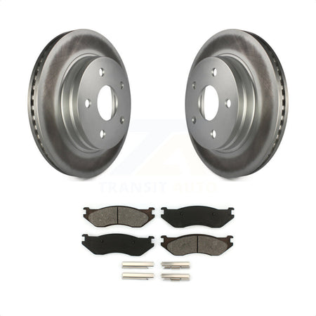 Front Coated Disc Brake Rotors And Semi-Metallic Pads Kit For Dodge Ram 1500 Durango KGS-100146 by Transit Auto