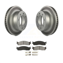 Front Coated Disc Brake Rotors And Semi-Metallic Pads Kit For Dodge Ram 2500 1500 3500 KGS-100147