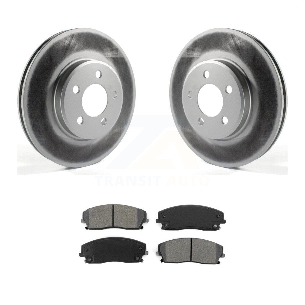 Front Coated Disc Brake Rotors And Semi-Metallic Pads Kit For Dodge Charger Chrysler 300 Challenger Magnum KGS-100150 by Transit Auto