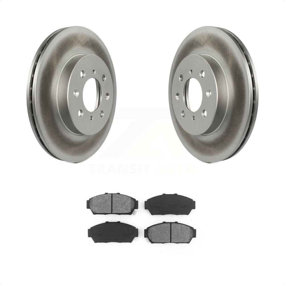 Front Coated Disc Brake Rotors And Semi-Metallic Pads Kit For Acura Integra Honda Civic KGS-100178 by Transit Auto