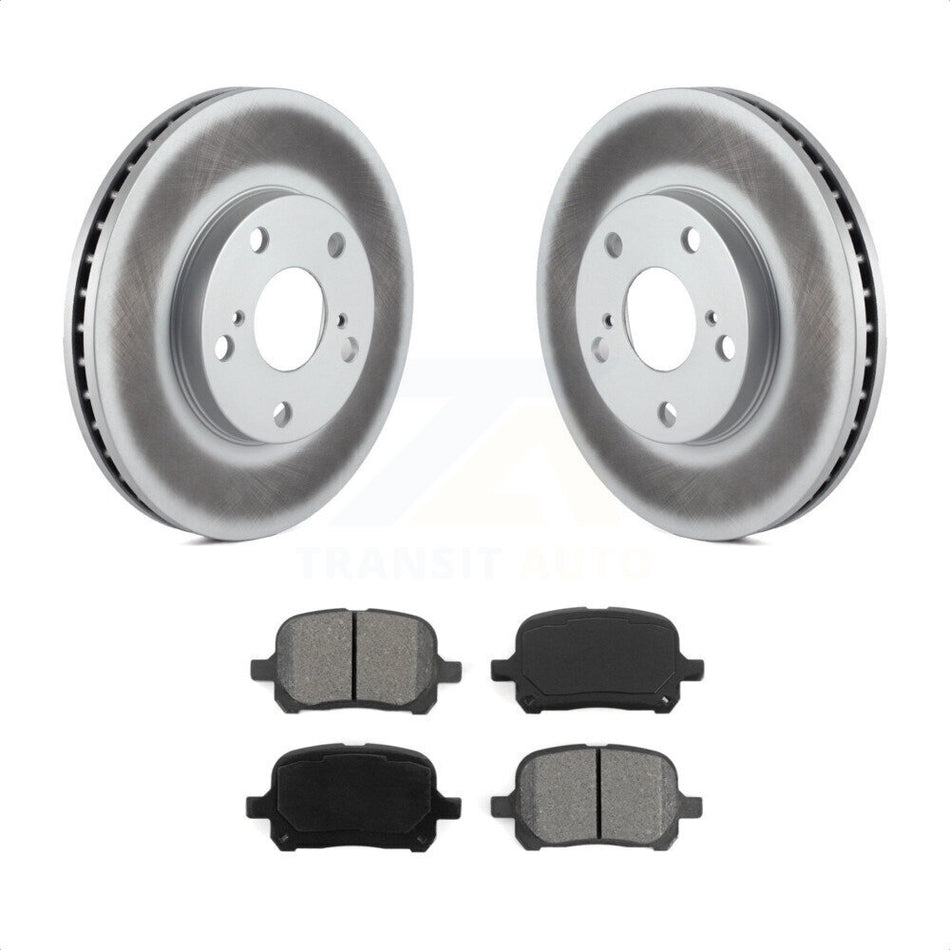 Front Coated Disc Brake Rotors And Semi-Metallic Pads Kit For Toyota Camry Avalon Lexus ES300 Solara KGS-100185 by Transit Auto