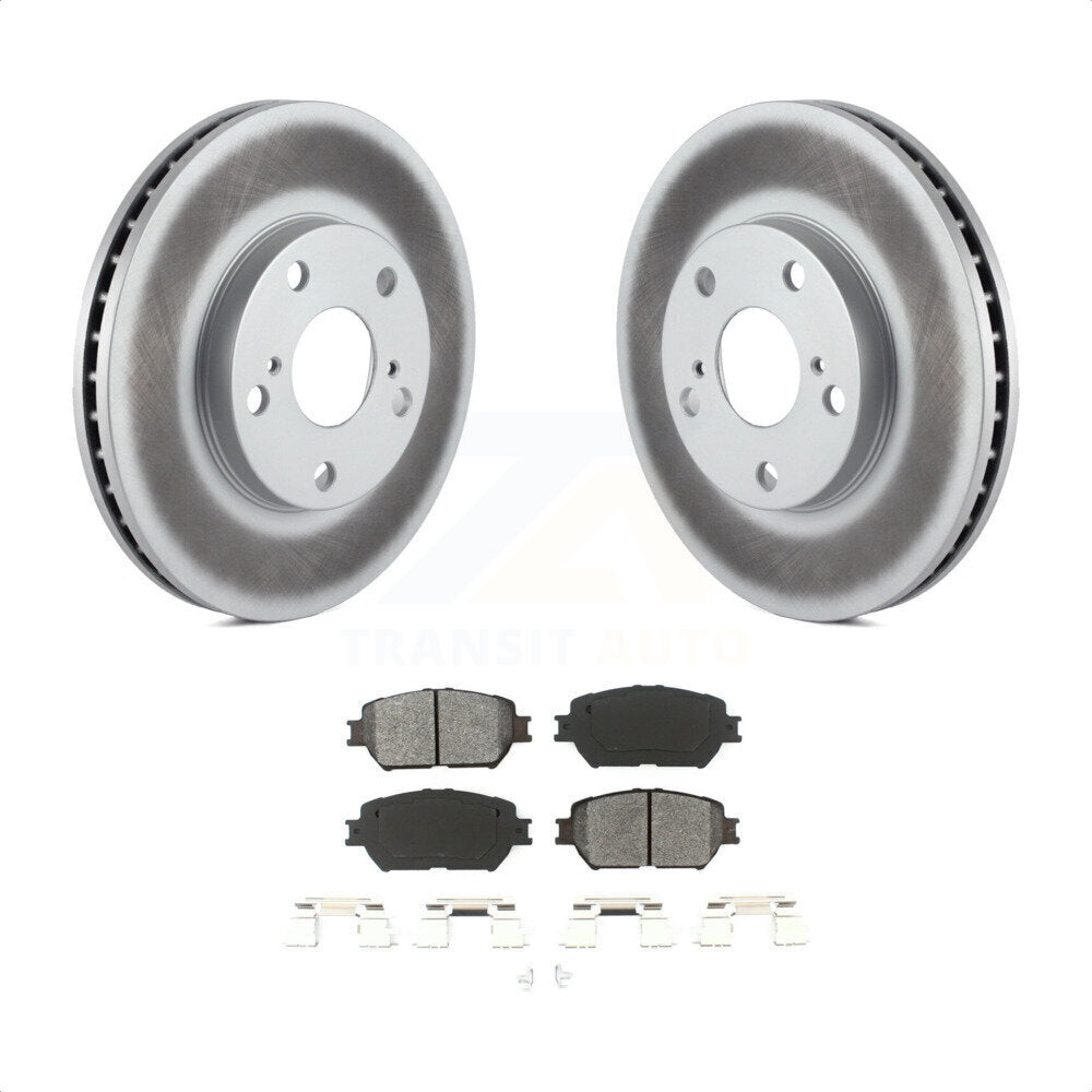 Front Coated Disc Brake Rotors And Semi-Metallic Pads Kit For Toyota Camry KGS-100186 by Transit Auto