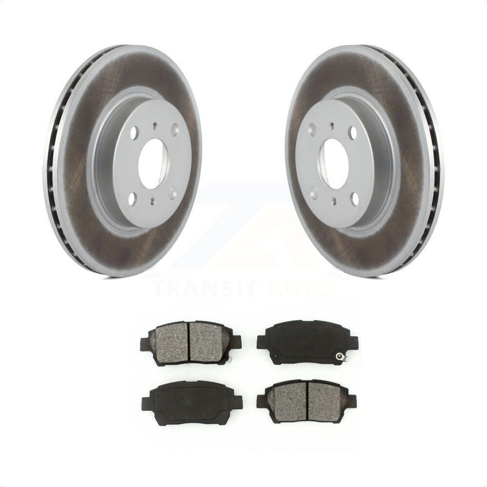 Front Coated Disc Brake Rotors And Semi-Metallic Pads Kit For 2001-2003 Toyota Prius KGS-100192 by Transit Auto