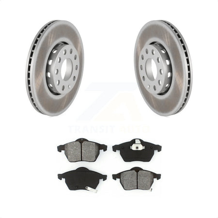 Front Coated Disc Brake Rotors And Semi-Metallic Pads Kit For Volkswagen Passat Audi A4 KGS-100194 by Transit Auto