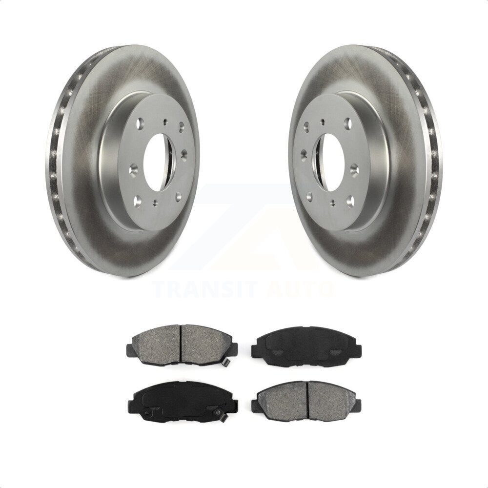 Front Coated Disc Brake Rotors And Semi-Metallic Pads Kit For 1998-2002 Honda Accord Sedan with 2.3L KGS-100202 by Transit Auto