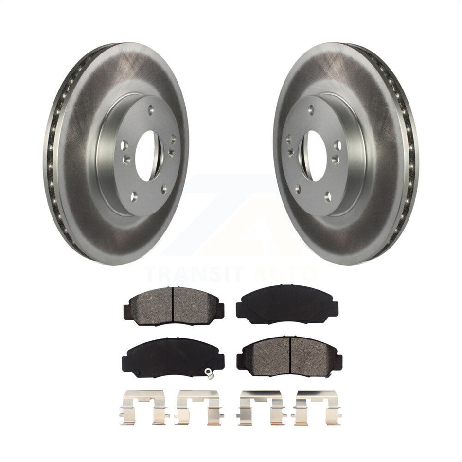 Front Coated Disc Brake Rotors And Semi-Metallic Pads Kit For Honda Accord Civic Acura CSX KGS-100209 by Transit Auto