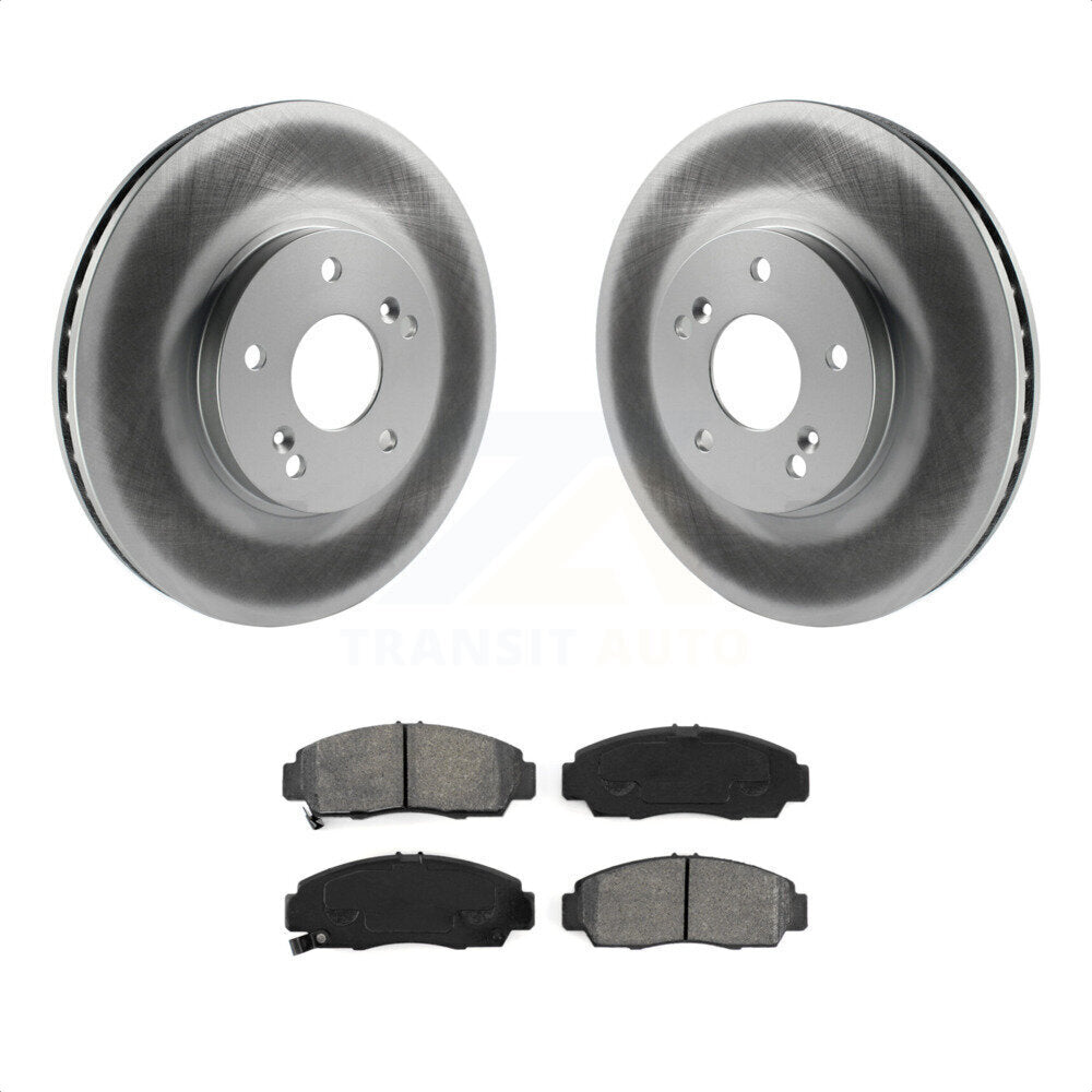 Front Coated Disc Brake Rotors And Semi-Metallic Pads Kit For Honda Accord Acura TSX KGS-100217 by Transit Auto