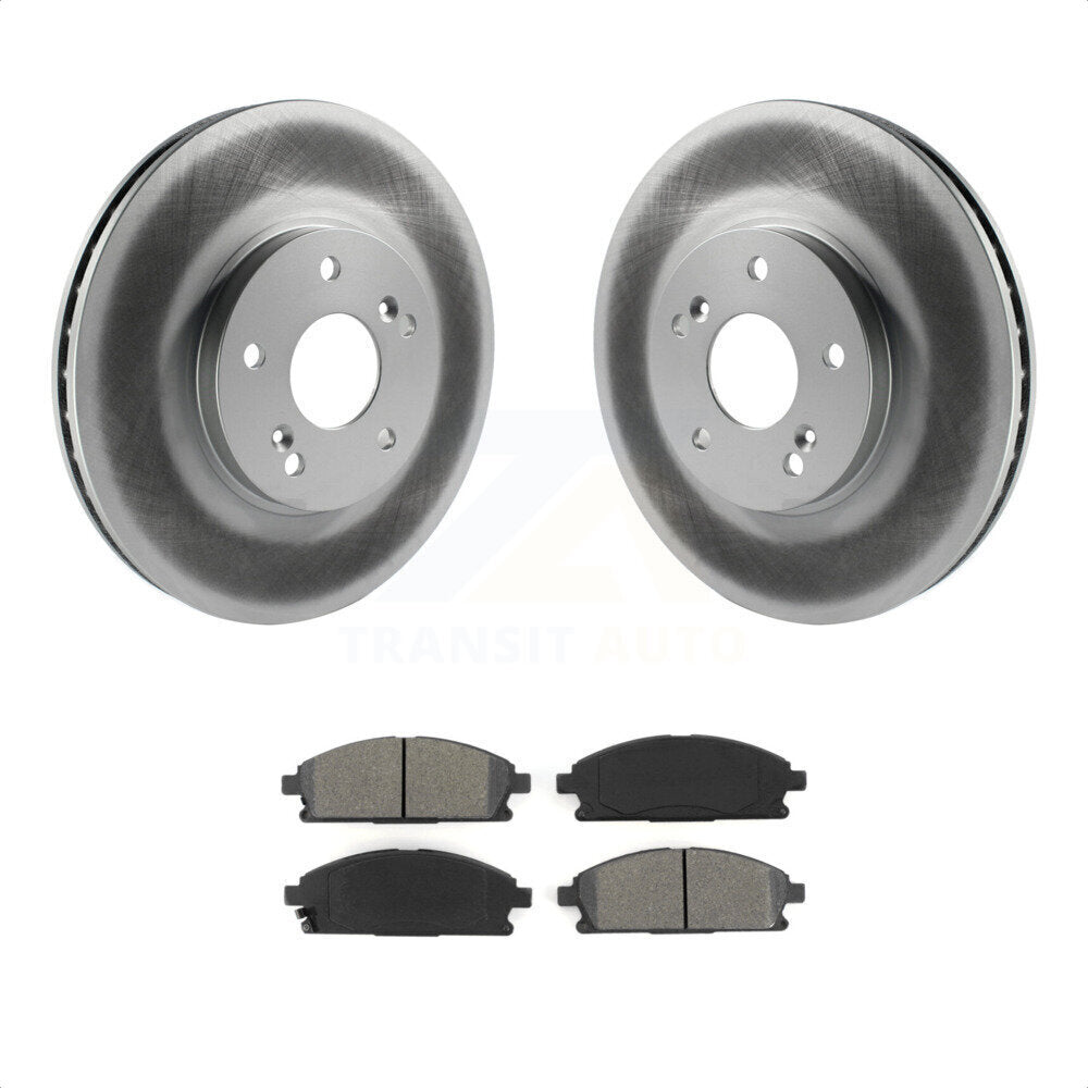 Front Coated Disc Brake Rotors And Semi-Metallic Pads Kit For 2003-2006 Acura MDX KGS-100220 by Transit Auto