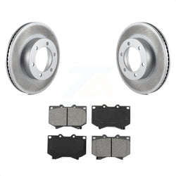 Front Coated Disc Brake Rotors And Semi-Metallic Pads Kit For Toyota Tundra Sequoia 4.7" Plate Length KGS-100232