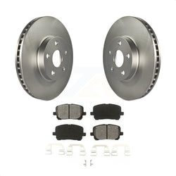 Front Coated Disc Brake Rotors And Semi-Metallic Pads Kit For 2003-2008 Toyota Corolla Matrix Pontiac Vibe KGS-100235